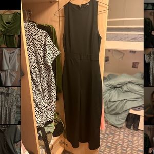 black sleeveless jumpsuit